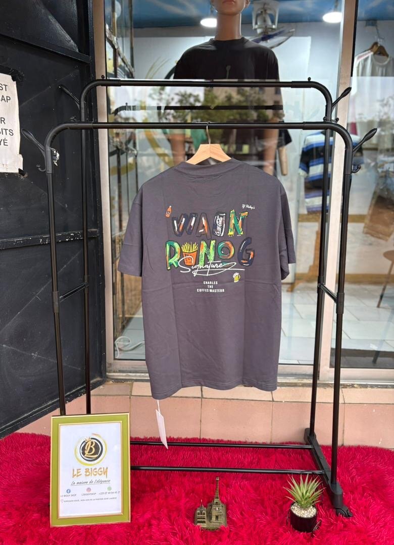 T-shirt gris imprimé casual