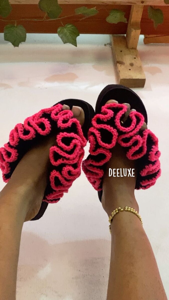 Sandales colorées en crochet pour femmes