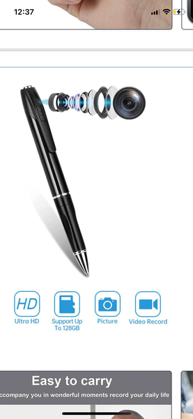 Stylo Caméra Ultra HD espion