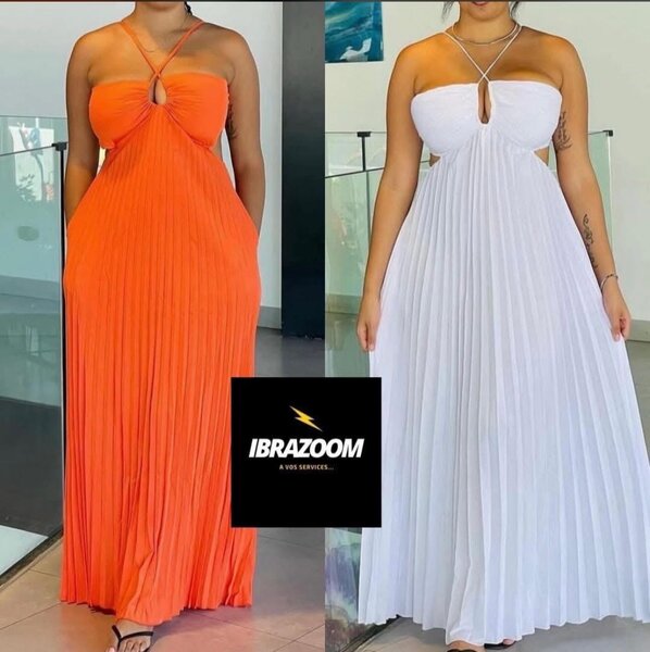 Robe Maxi Plissée Élégante