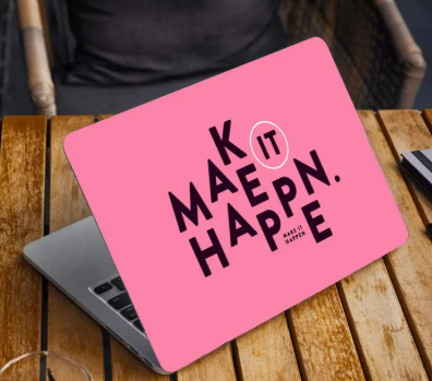 Make It Happen Laptop Skin Vinyl Sticker Decal, 12 13 13.3 14 15 15.4 15.6 inch Laptop Skin Sticker Cover Art Decal Protector Fits All Laptops