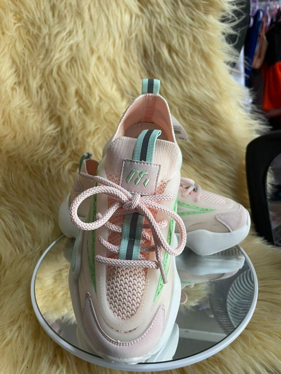 Baskets Mode Confort Rose