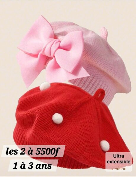 Bérets en laine pour enfants