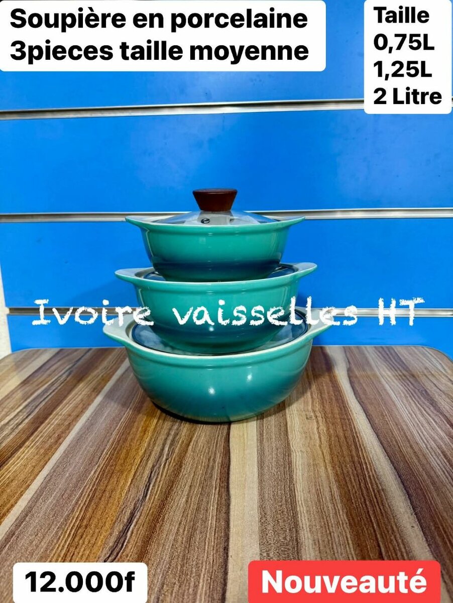 Ensemble Soupieres en Porcelaine