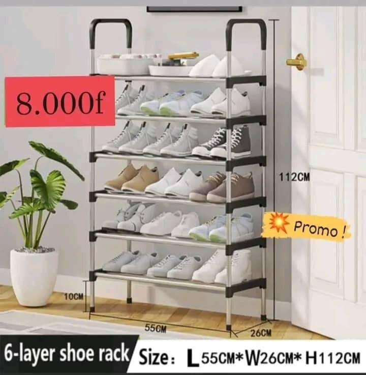Étagère de chaussures à 6 niveaux