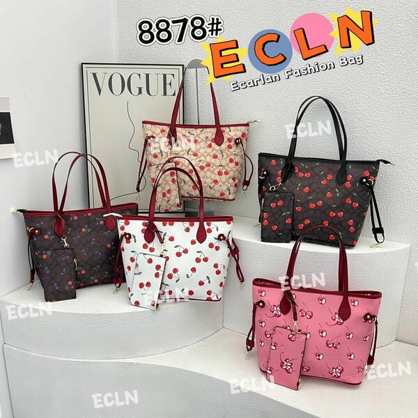 Grand sac à motif cerise