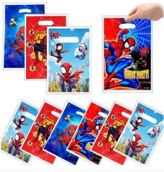 Spiderman Party Gift Bags, Candies Bags Party Supplies for Kids Spiderman Themed Party, Birthday Party Spiderman Goodie Bags for Girls or Boys