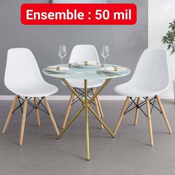 Ensemble table et chaises modernes