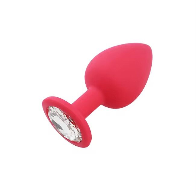 Plug anal en silicone avec bijou