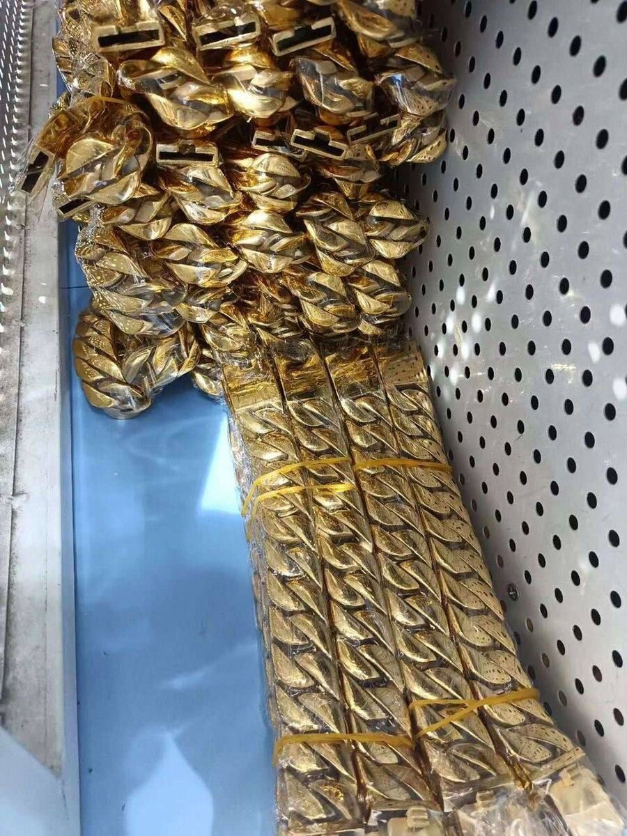 Italian gold Cuban and bracelet