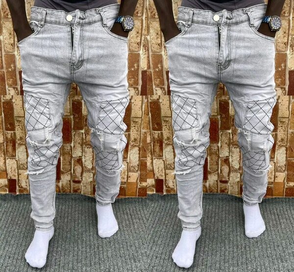 Jeans gris tendance