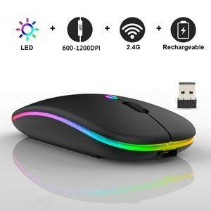 SOURIS SANS FIL RECHARGEABLE + LUMINEUSE + BLUETOOTH