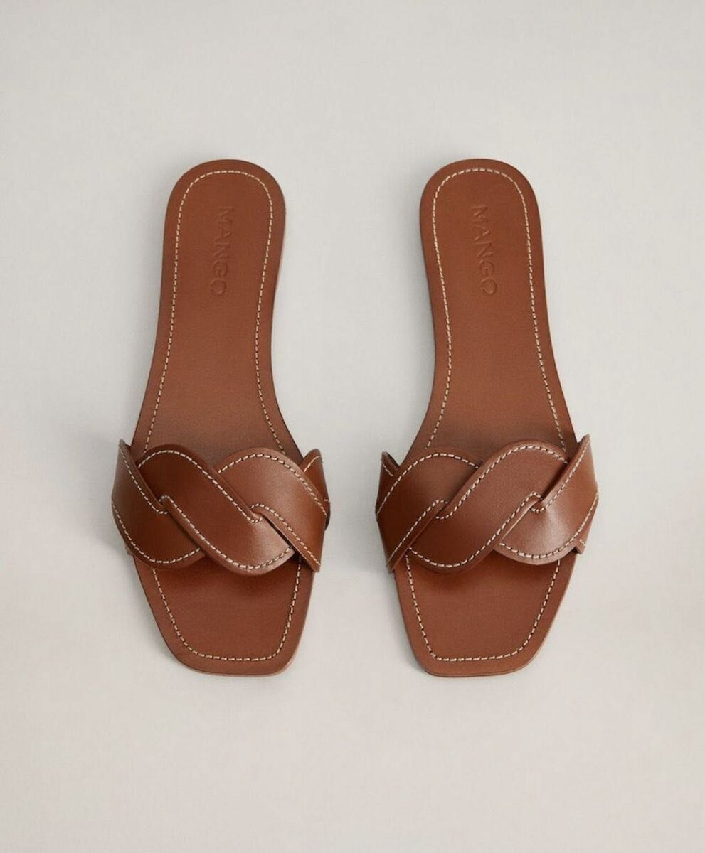 Sandales plates en cuir élégantes