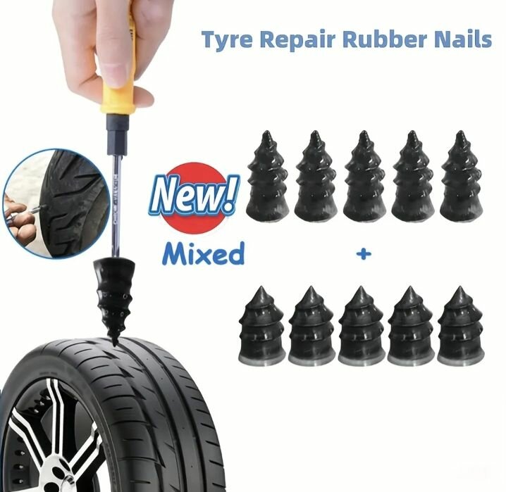 10pcs Synthetic Rubber Tyre Repair Nails