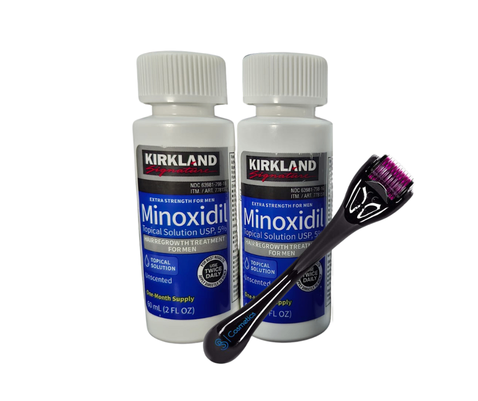 Minoxidil oil and derma roller