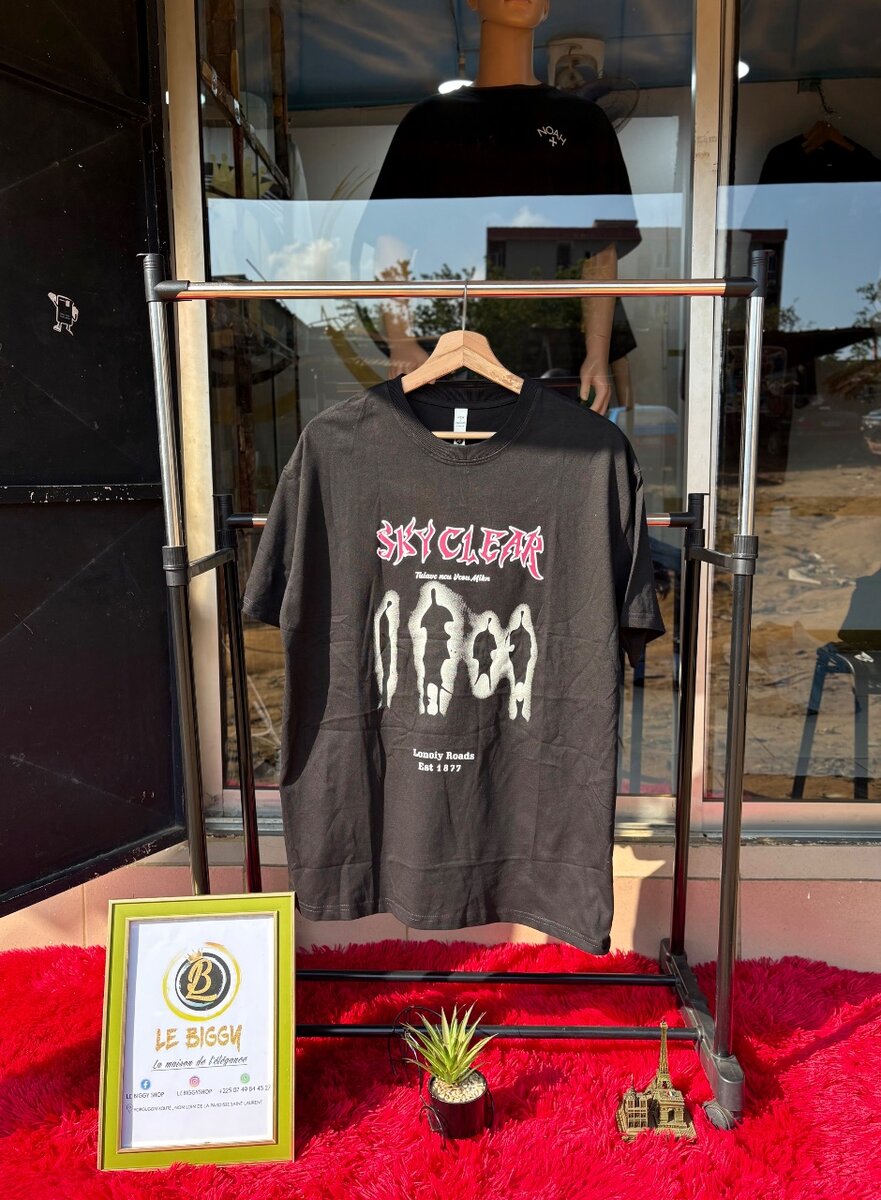 T-shirt noir imprimé rock