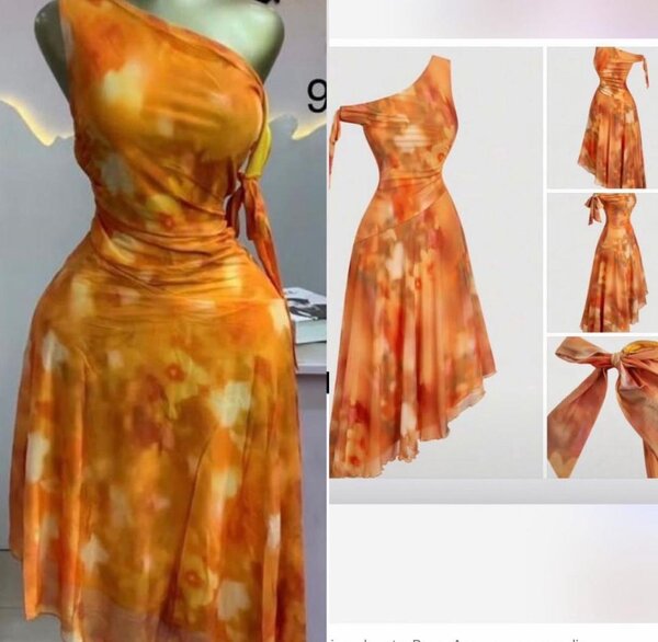 Robe asymétrique estivale