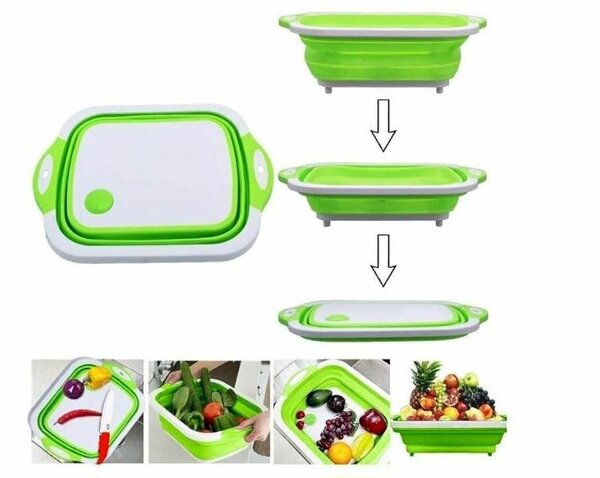 3 in 1 chopping board sieve and bowl