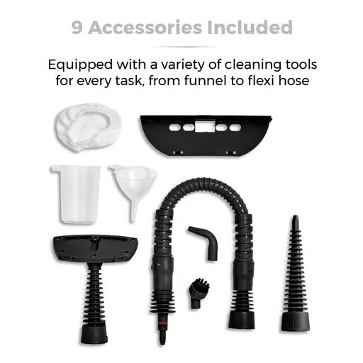 Tower handheld Steam Cleaner with 9 Accessories Keep your f