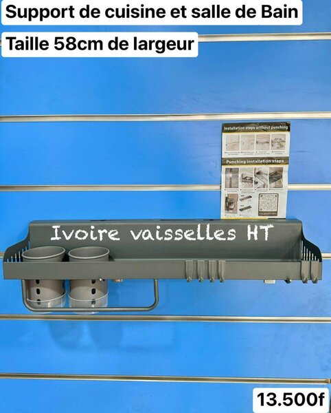 Support de salle de bain en metal antirouille