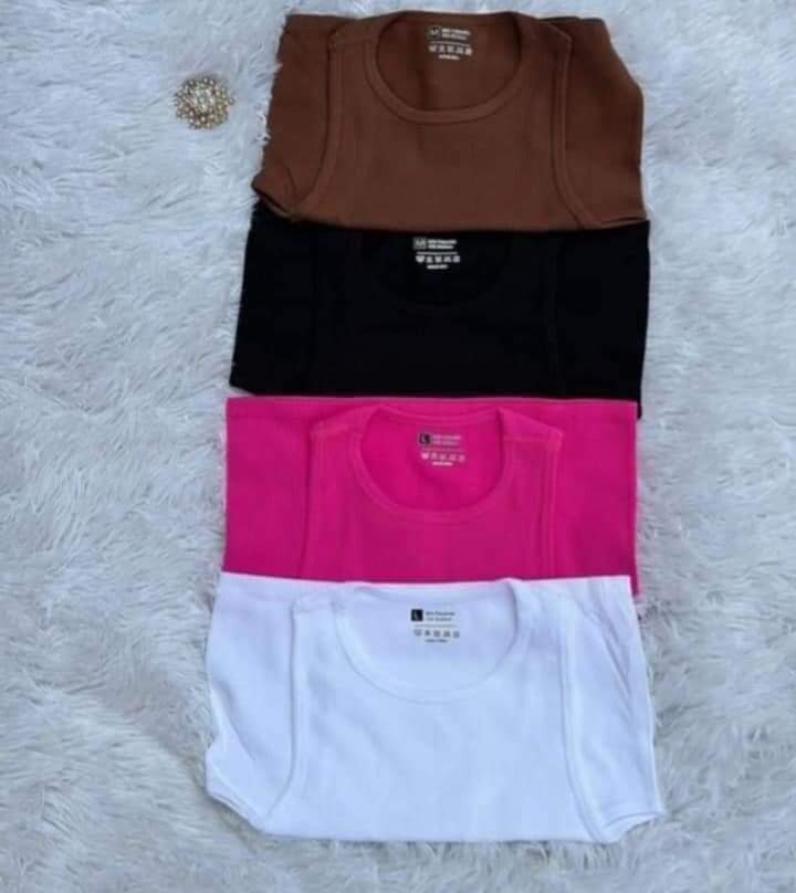 Tank tops in 4 colors: pink,white,black and brown