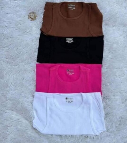 Tank tops in 4 colors: pink,white,black and brown