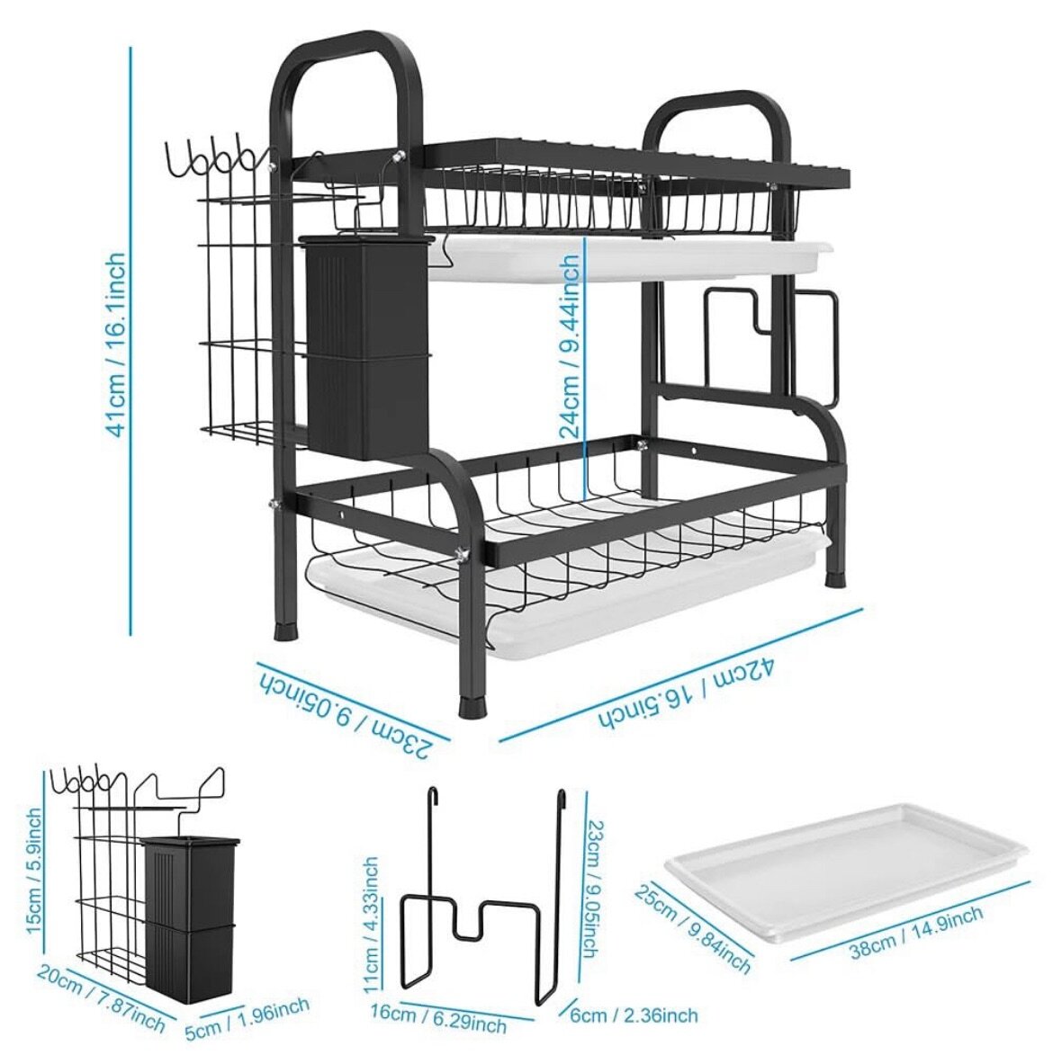 2 tier kitchen dish rack