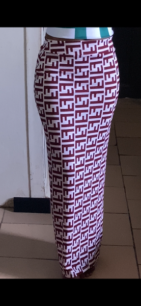 Jupe longue élégante à motifs