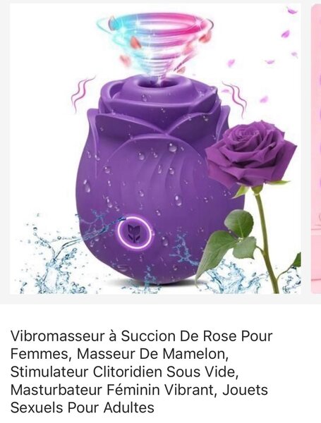 Vibromasseur Rose à Succion