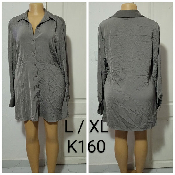 Women's grey shirt Dress, sizes L / XL