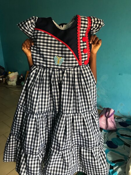 Robe Fille Vichy Élégante