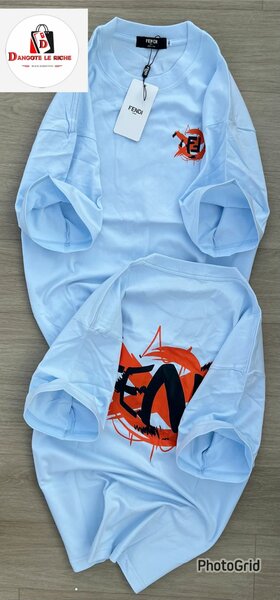 T-shirt bleu graphique tendance