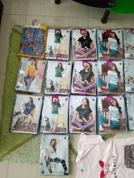 ladies' cotton night suit