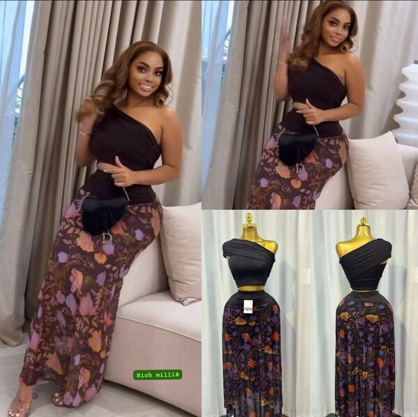 Robe asymétrique à fleurs