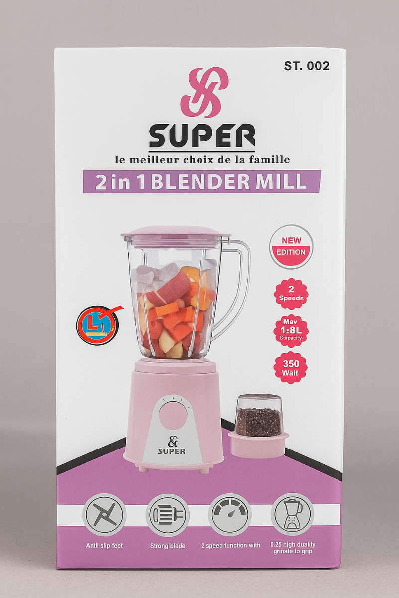 Blender Mixeur 2 en 1 SUPER
