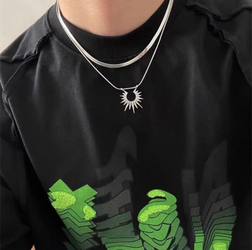 Collier Soleil Pendentif Argent