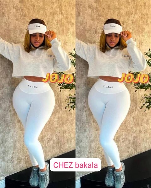 Legging taille haute blanc femme