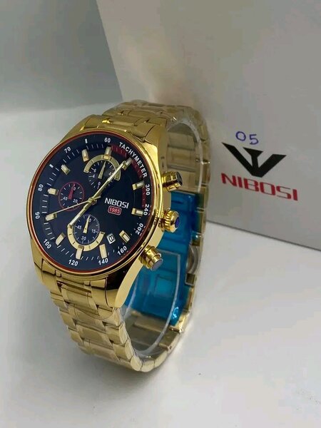 Montre Homme Chronographe Dorée