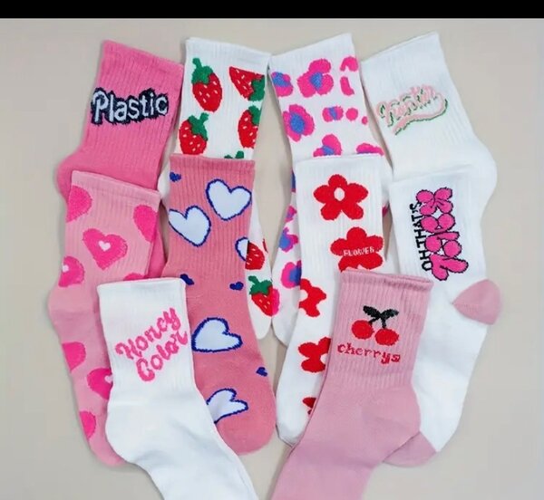 Chaussettes fantaisie coton colorées