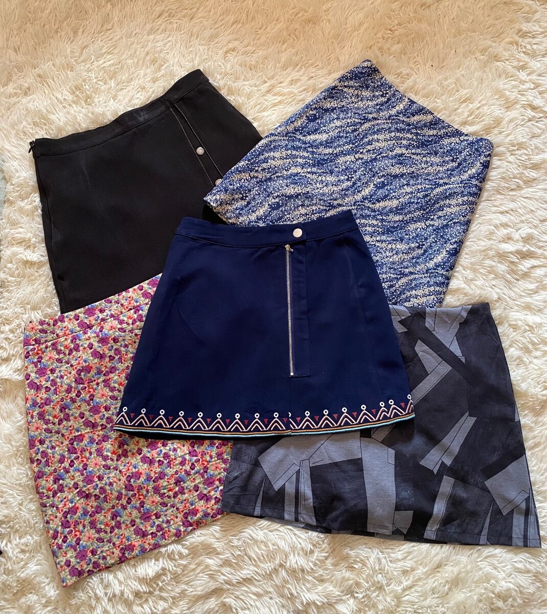 Thrift mini skirts