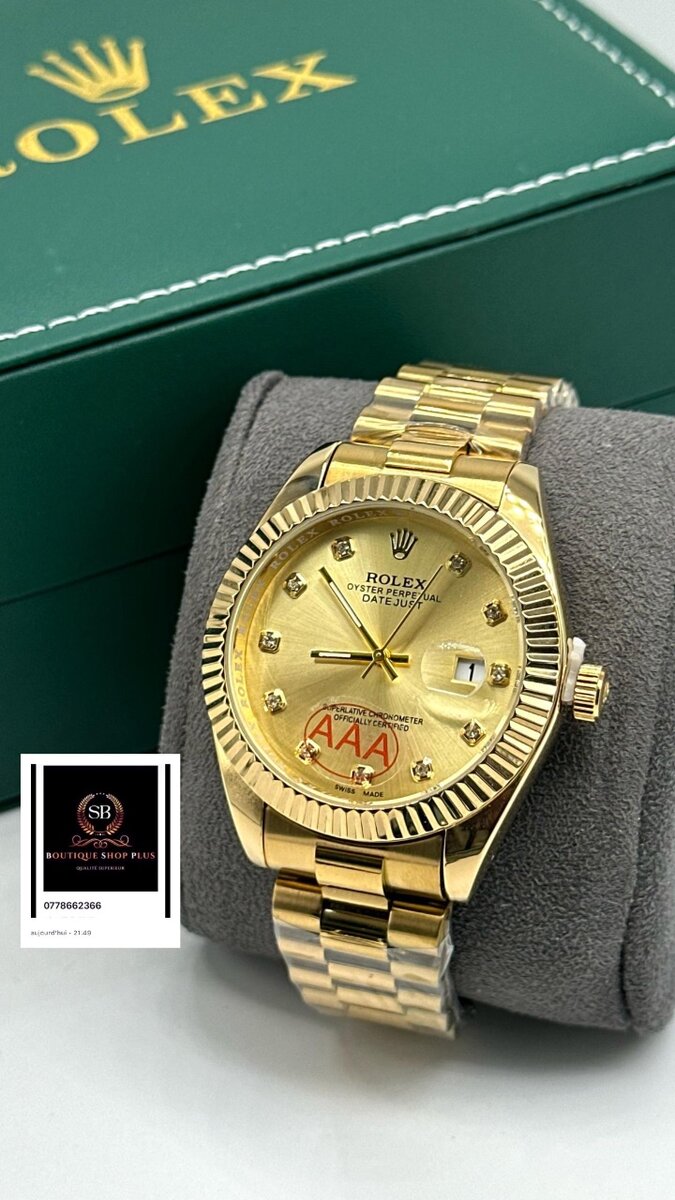 Montre Luxe Dorée Classique