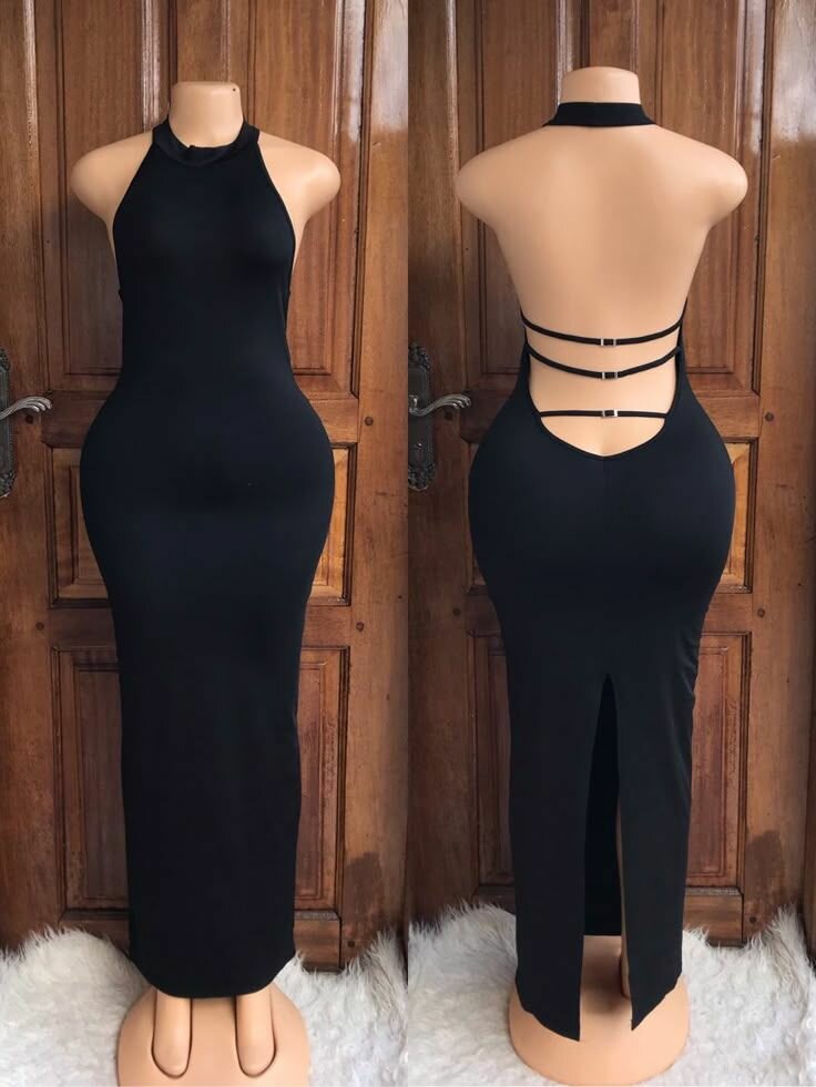 Robe de soirée noire élégante