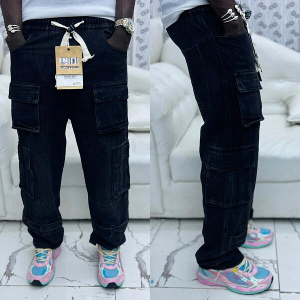 Pantalons cargo en denim tendance