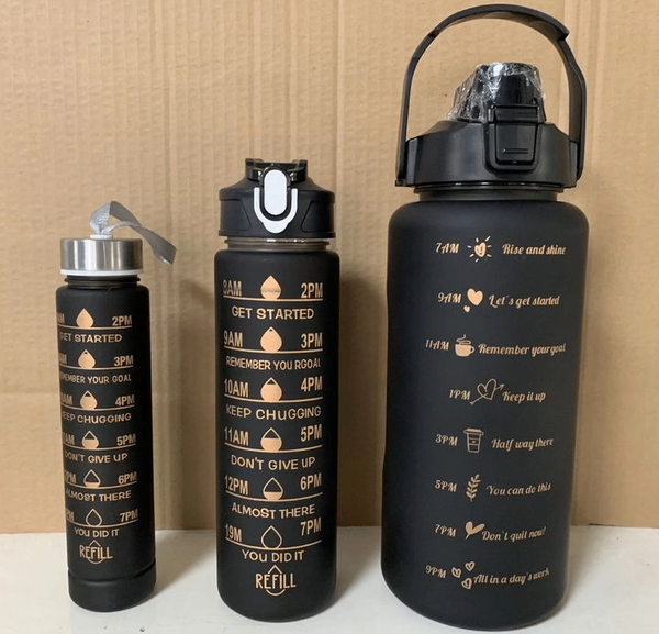 3 in one motivational water bottle