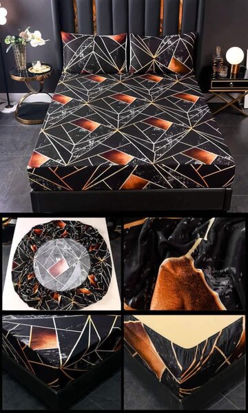 Draps en Satin Géométriques