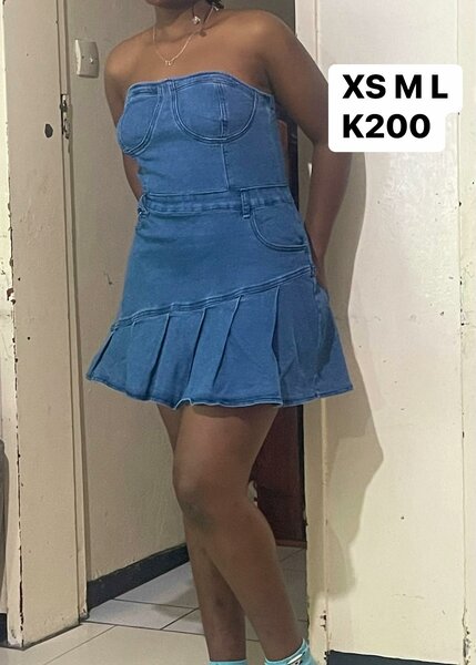 Denim mini dress