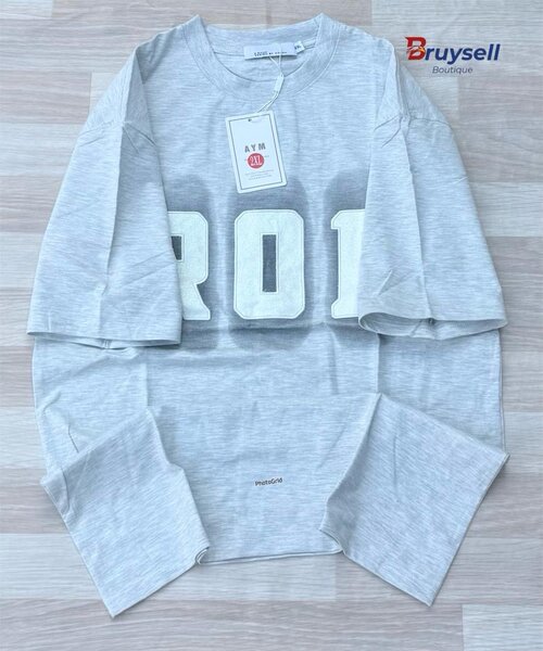 T-shirt ample gris pour hommes