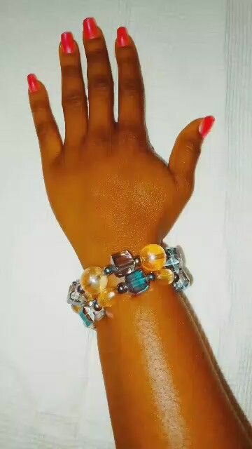 Bracelet perles colorées