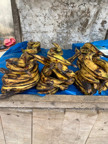Bananes plantains mûres fraîches
