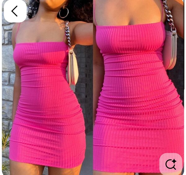 Robe moulante rose trendy